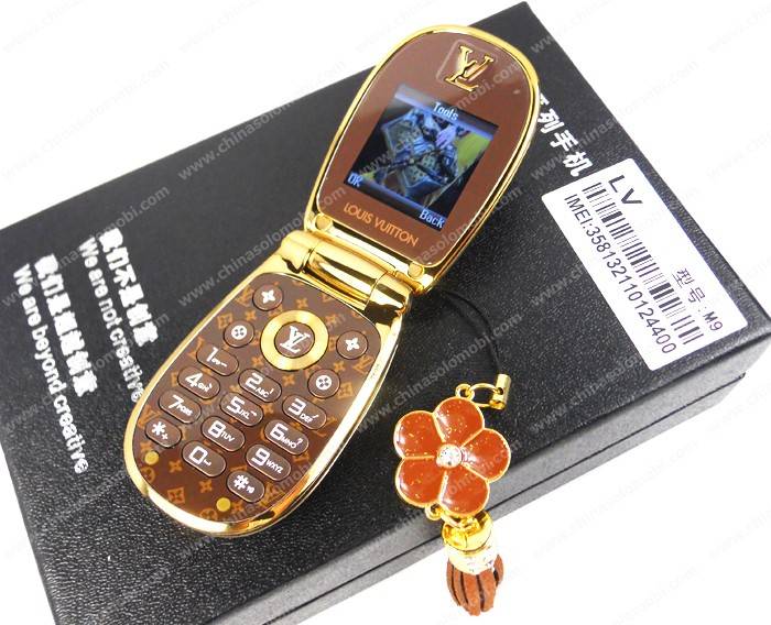 SELL Mini Luxury LV M9 Flip phone bag shape one sim FM Radio Buletooth MP3 MP4 Elegant pendants