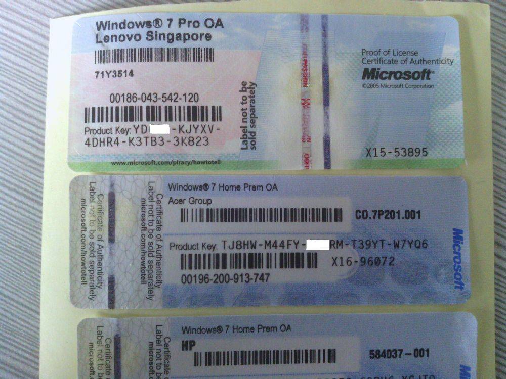 Windowscoastickerwin7winxp Win Vista Manufacturer Supplier